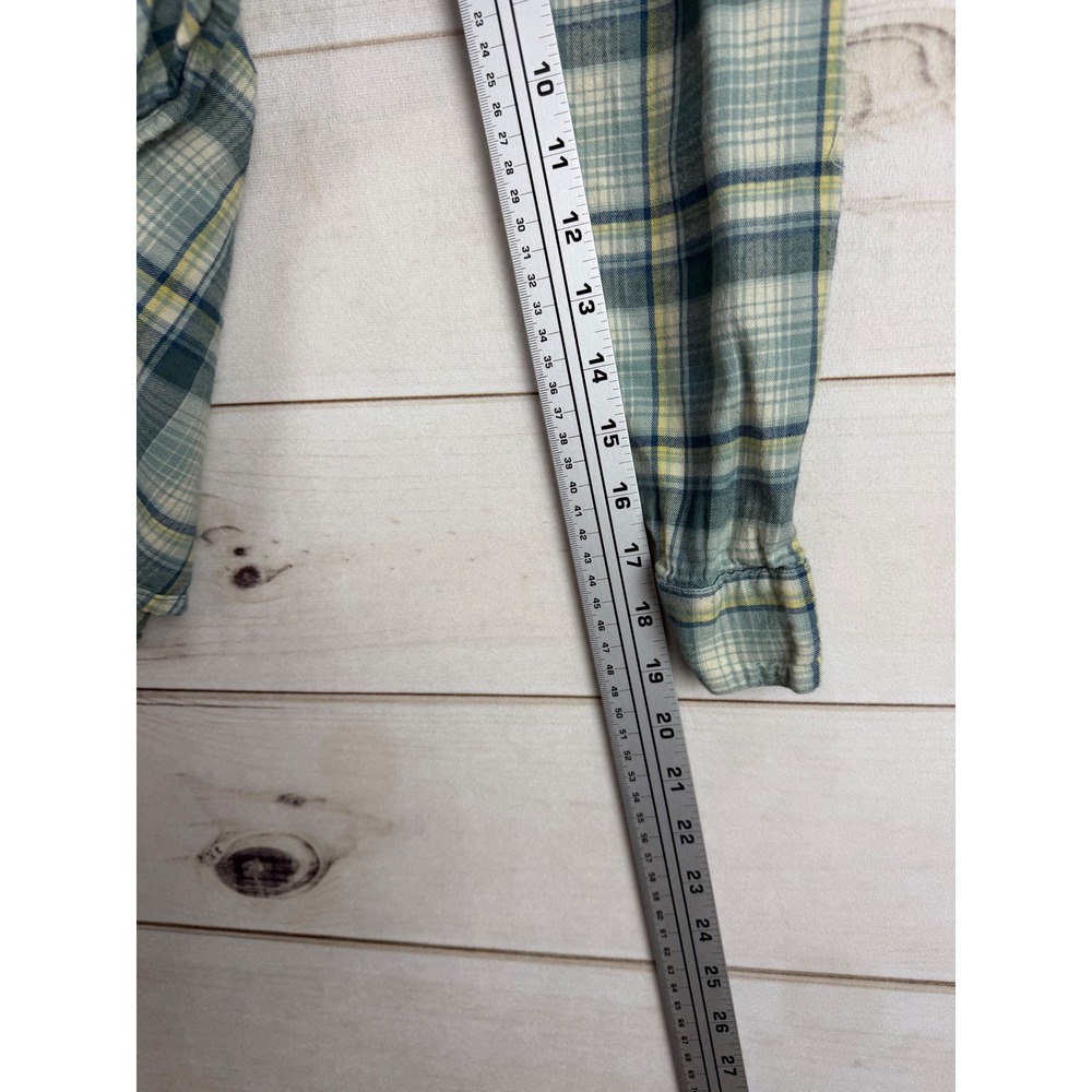 Kuhl Top Womens Medium Plaid Flannel Button Down Shirt Cotton Blend - Picture 6 of 7